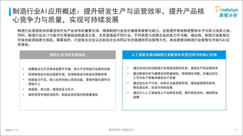 《中国制造业人工智能行业应用发展图谱报告2023-易观分析》 - 第7页预览图