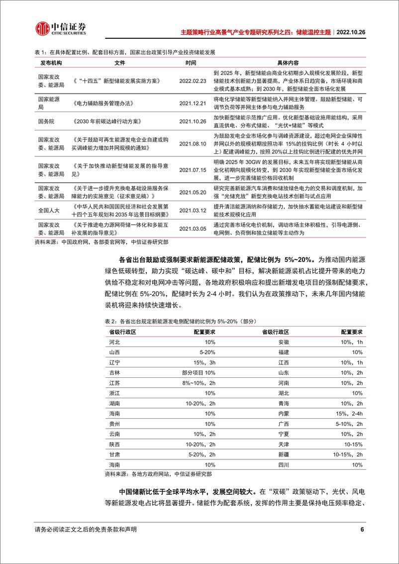 《储能温控行业高景气产业专题研究系列之四：储能温控主题，储能温控大势所趋，龙头企业先发优势明显-20221026-中信证券-22页》 - 第7页预览图