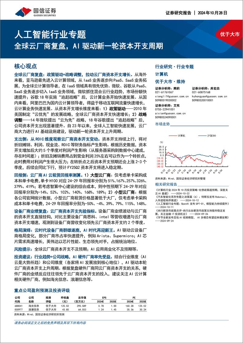 《人工智能行业专题_全球云厂商复盘_AI驱动新一轮资本开支周期》 - 第1页预览图