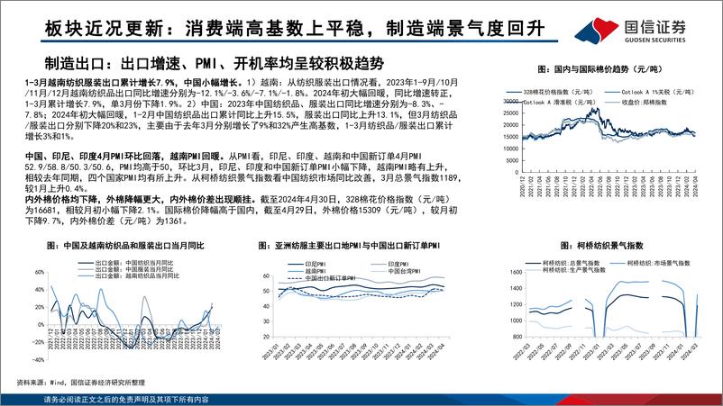 《纺织服装年报和一季报总结：制造出口业绩靓丽，品牌消费表现稳健-240514-国信证券-46页》 - 第8页预览图