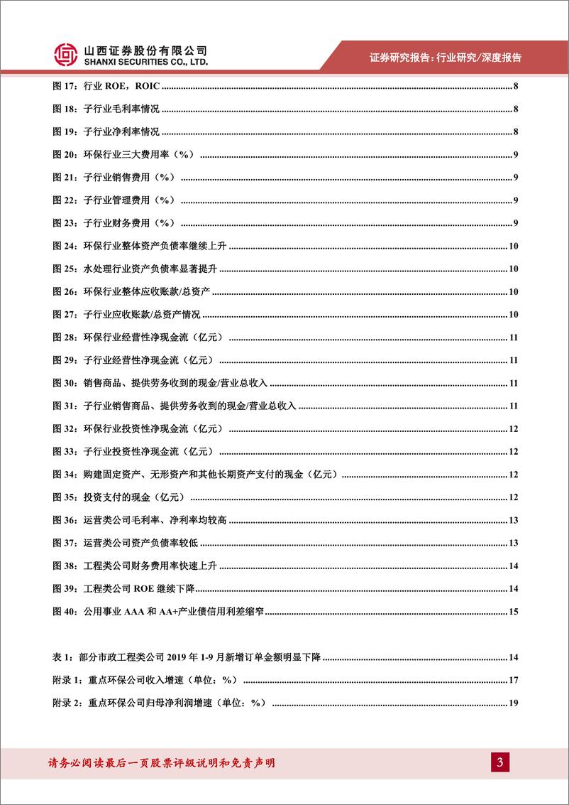 《2019年环保行业三季报业绩综述：运营类公司盈利能力&稳定性更高-20191109-山西证券-21页》 - 第4页预览图