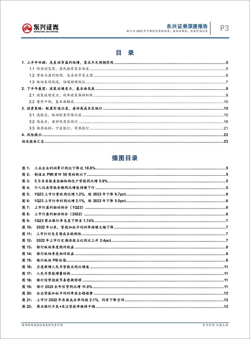 《银行行业2023年中期投资策略报告：基本面触底，配置价值凸显-20230706-东兴证券-25页》 - 第4页预览图