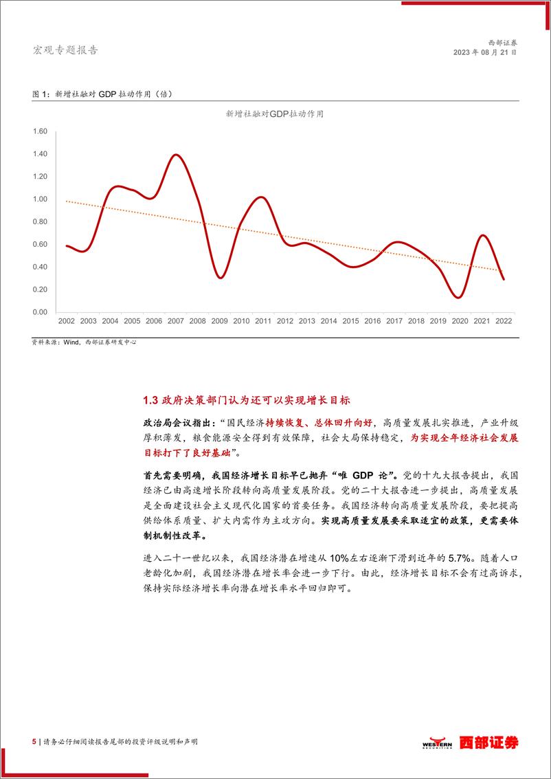 《四论中国经济修复式增长：定力，为什么年内总量政策力度有限？-20230821-西部证券-19页》 - 第6页预览图