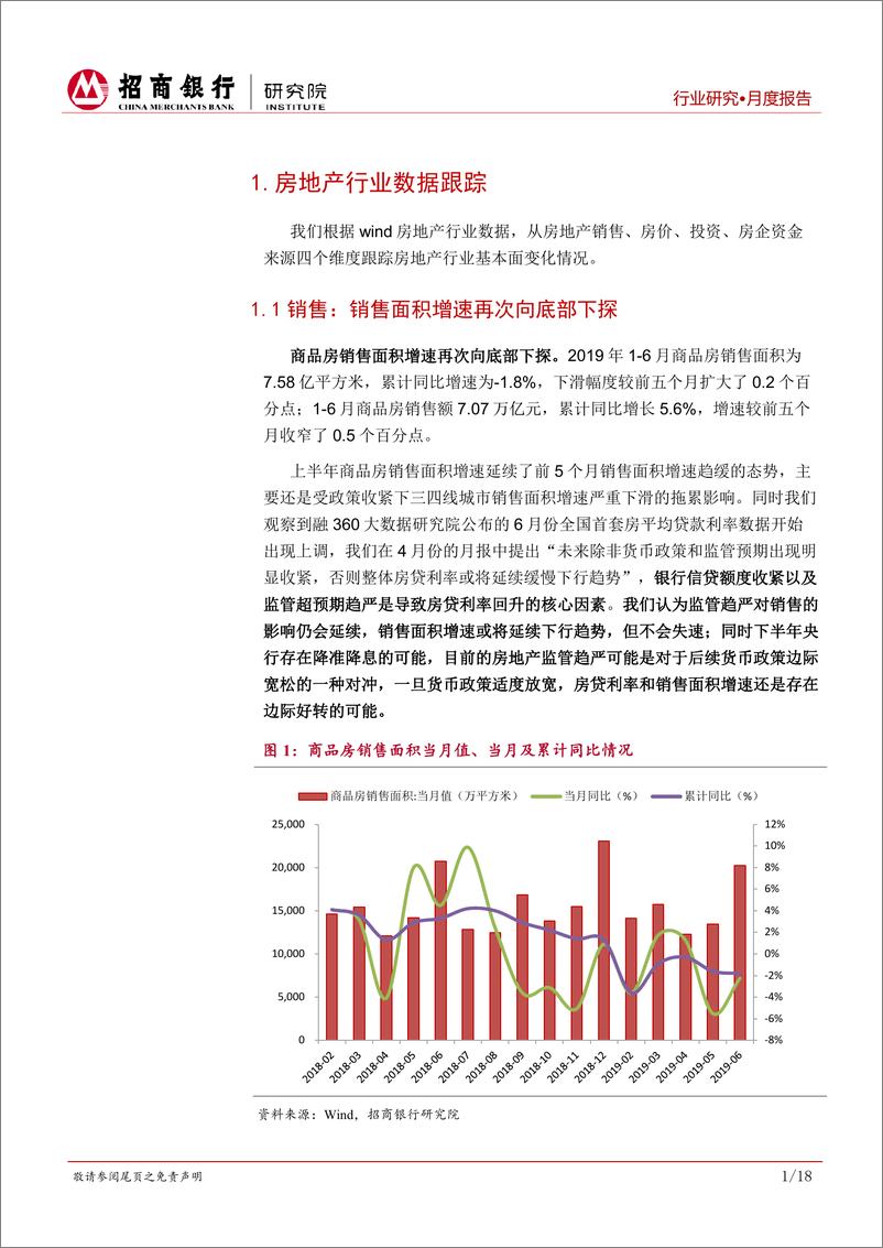 《房地产行业月度报告（2019年7月）：土地市场或将延续结构性分化-20190726-招商银行-23页》 - 第6页预览图