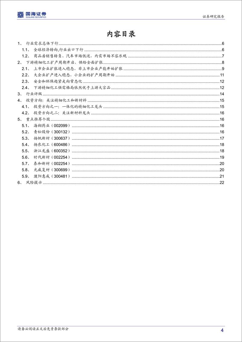 《化工行业2019中期投资策略：产业格局重塑，关注一体化精细化工龙头及新材料-20190703-国海证券-24页》 - 第5页预览图