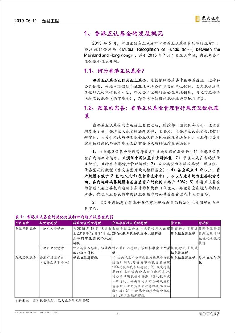 《FOF专题系列研究之十四：香港互认基金你了解多少？-20190611-光大证券-23页》 - 第6页预览图