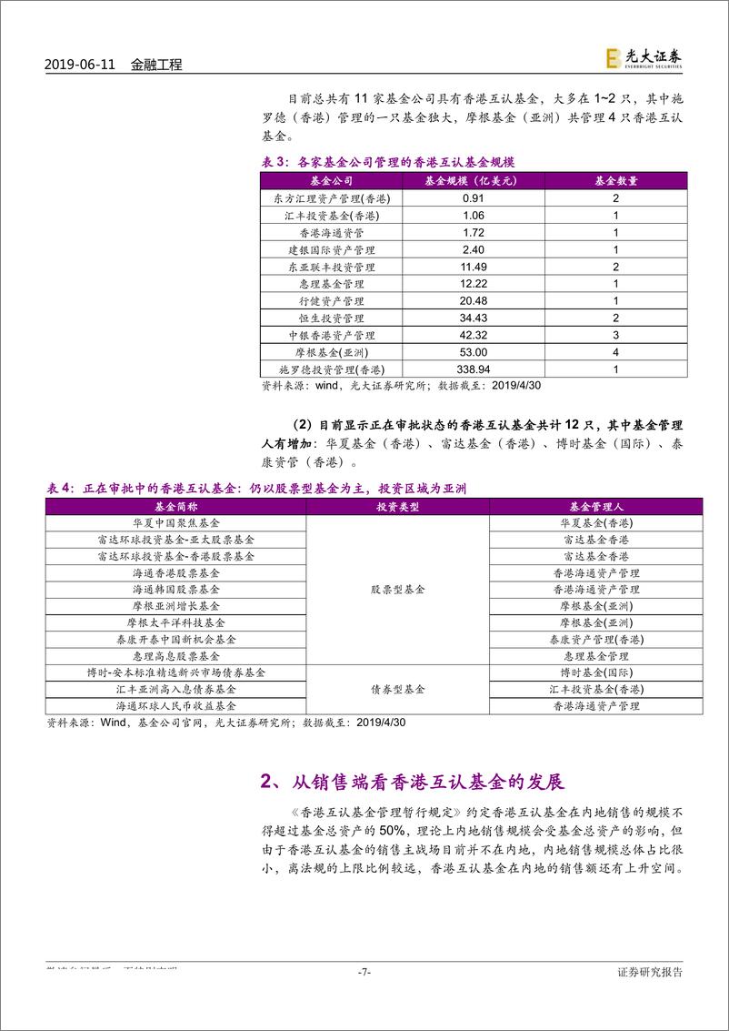 《FOF专题系列研究之十四：香港互认基金你了解多少？-20190611-光大证券-23页》 - 第8页预览图