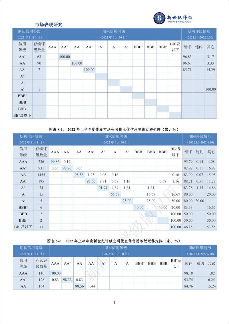 《新世纪评级-2022年上半年度债券市场主体信用等级迁移研究-12页》 - 第6页预览图