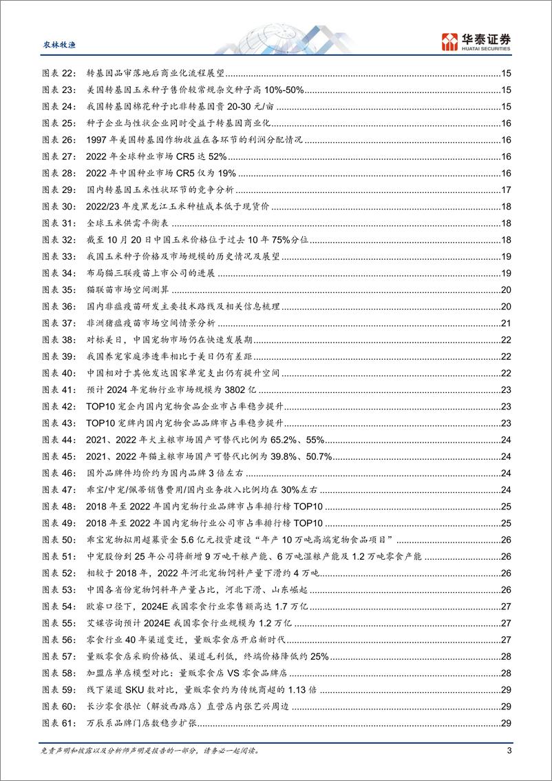 《农林牧渔行业年度策略： 布局养殖周期反转，拥抱新技术新消费-20231027-华泰证券-38页》 - 第5页预览图