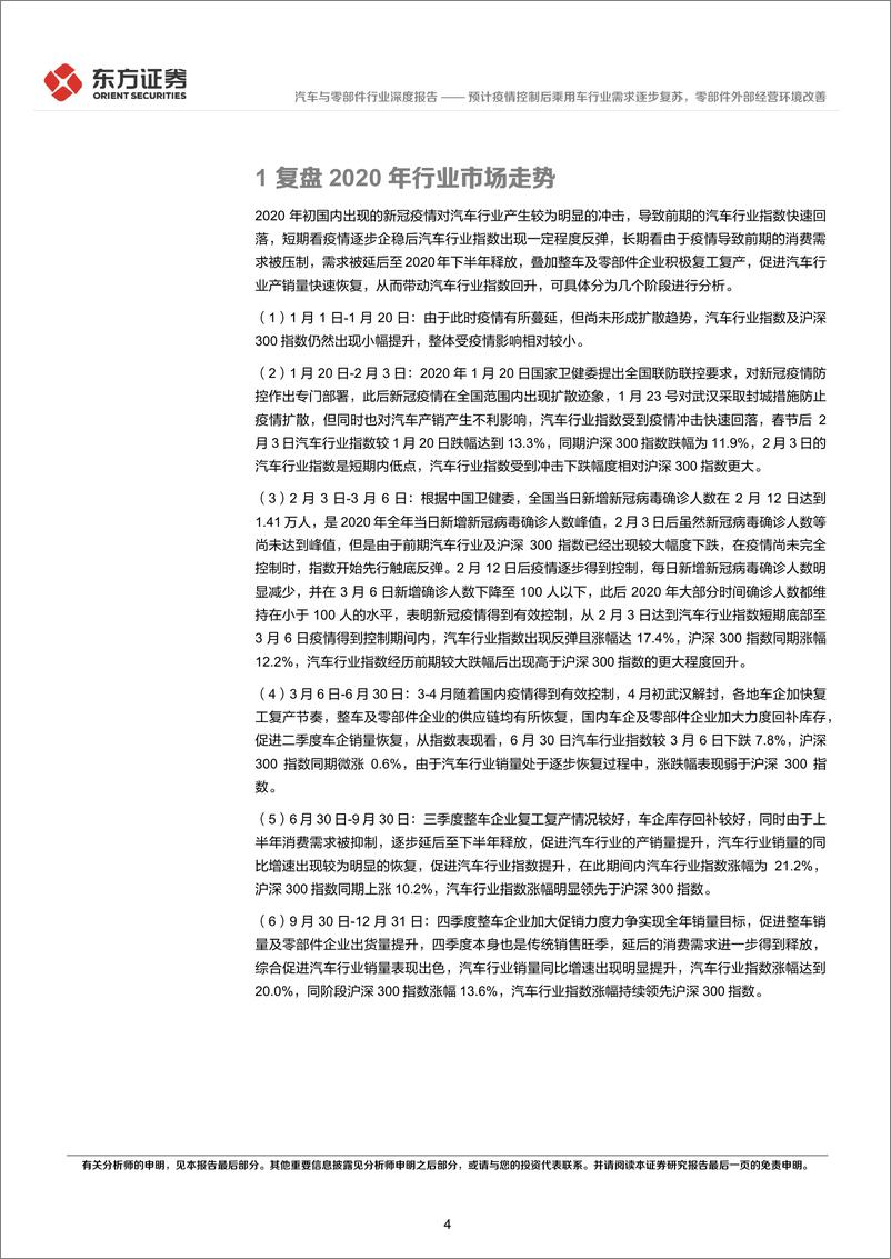 《汽车与零部件行业复盘2020年行业表现及现阶段投资策略：预计疫情控制后乘用车行业需求逐步复苏，零部件外部经营环境改善-20220523-东方证券-21页》 - 第5页预览图