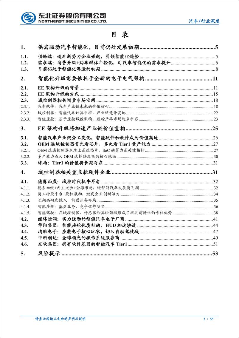 《汽车行业域控制器系列报告之基础篇：汽车智能化大趋势，域控相关软硬件迎爆发-20220118-东北证券-55页》 - 第3页预览图