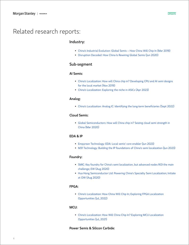 《Morgan Stanley-Tracking China’s Semi Localization Large-scale AI GPU clust...-109501686》 - 第8页预览图