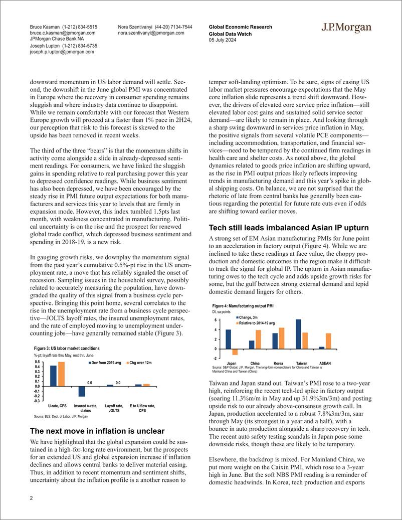 《JPMorgan Econ  FI-Global Data Watch Goldilocks and the three bears-109059576》 - 第2页预览图