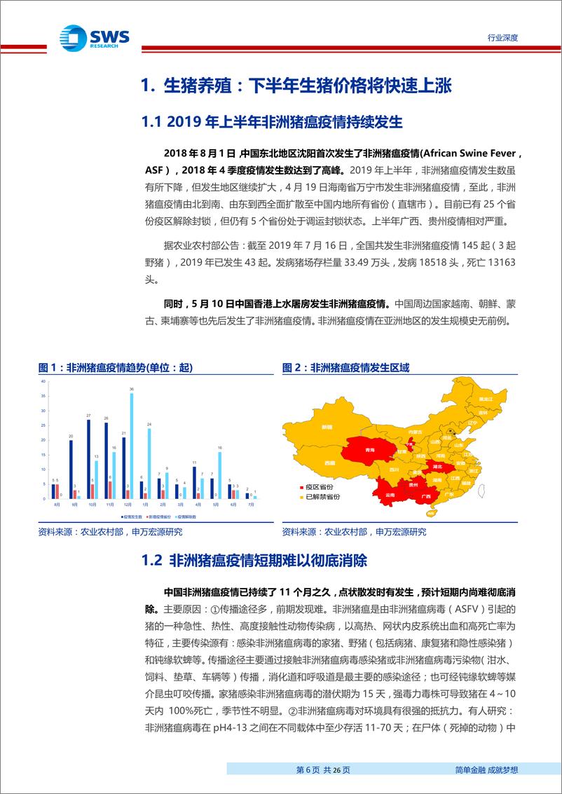 《2019年下半年农林牧渔行业投资策略：聚焦生猪价格上涨，关注鸡肉消费增加-20190718-申万宏源-26页》 - 第7页预览图