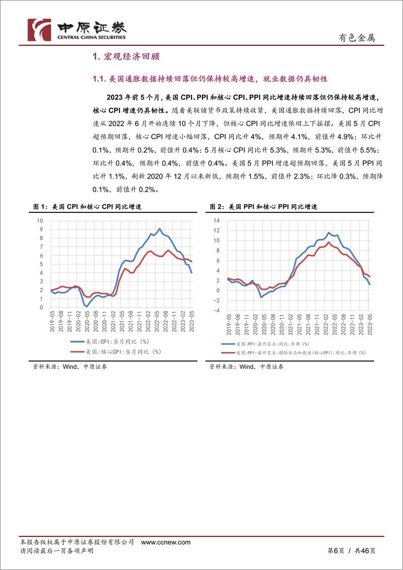 《有色金属行业半年度策略：产业链逐步回暖，继续关注黄金、锂和铝板块-20230619-中原证券-46页》 - 第7页预览图