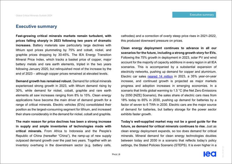 《2024全球关键矿物展望报告（英文版）-国际能源署》 - 第6页预览图