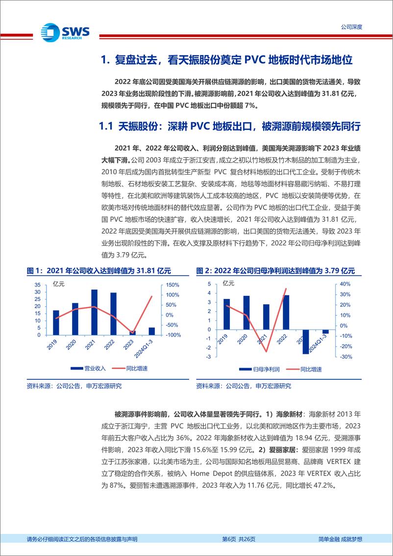 《天振股份(301356)传统PVC地板及新品RPET地板共振，底部向上空间可期-241129-申万宏源-26页》 - 第6页预览图