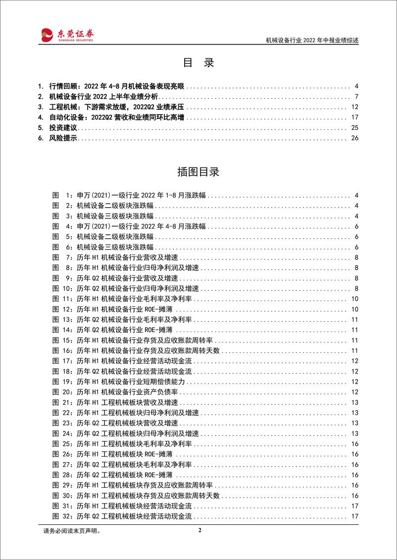 《机械设备行业2022年中报业绩综述：二季度业绩环比增长，子板块分化明显-20220909-东莞证券-27页》 - 第3页预览图