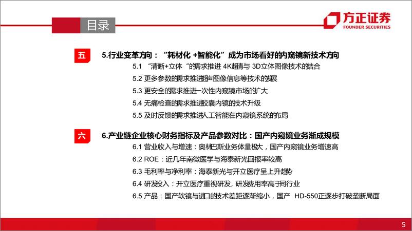 《内窥镜行业专题系列一：内窥镜下的微创手术大势所趋，企业竞相发力布局黄金赛道-20220915-方正证券-46页》 - 第6页预览图