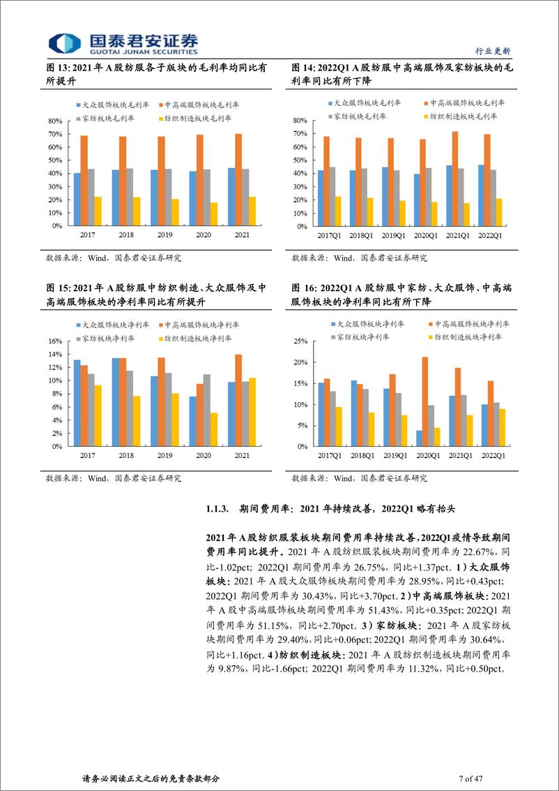 《纺织服装行业2021年报及2022年一季报综述：制造端延续高增，品牌端受疫情拖累-20220504-国泰君安-47页》 - 第8页预览图