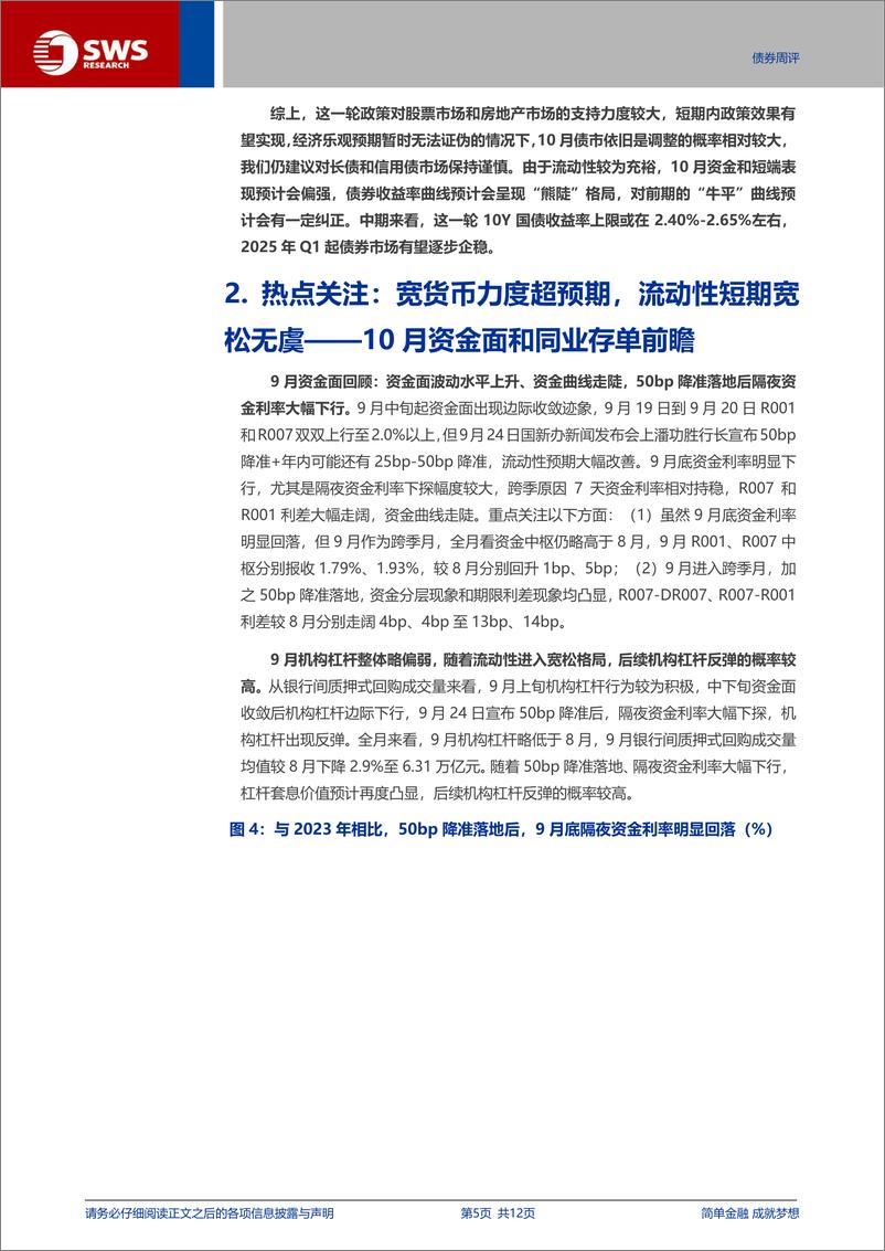 《国内债市观察月报：政策超预期，债市调整的空间和时间怎么看？-240928-申万宏源-12页》 - 第5页预览图