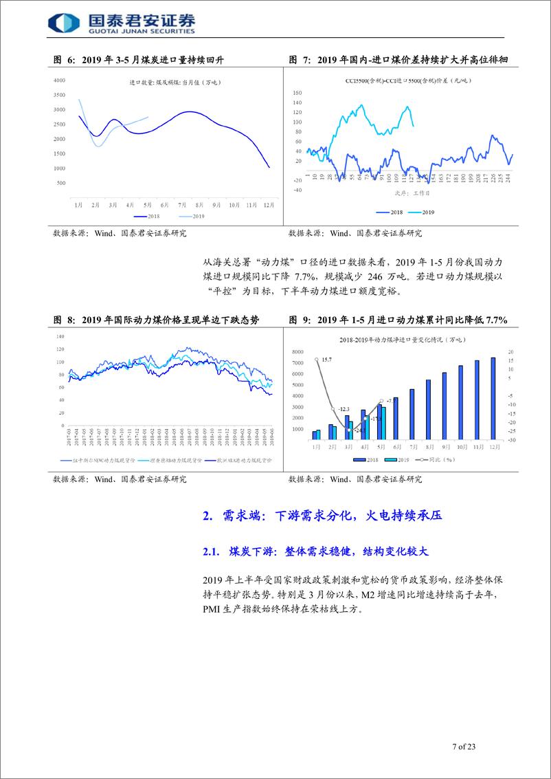 《煤炭行业动力煤下半年研判：供需趋于宽松，价格前高后低-20190712-国泰君安-23页》 - 第8页预览图