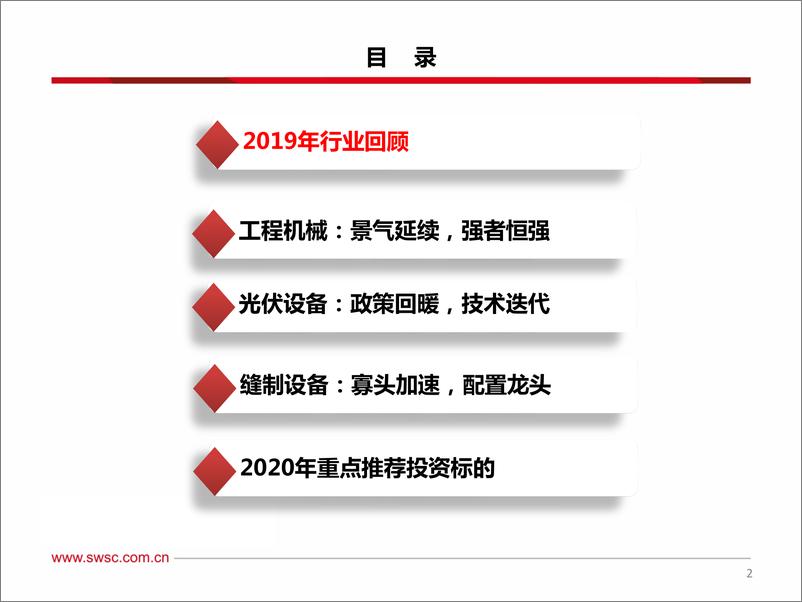 《机械行业2020年投资策略：结构性机会，优选细分龙头-20191128-西南证券-52页》 - 第4页预览图