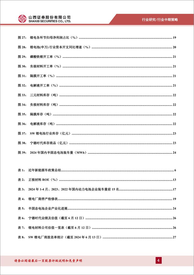 《新能源动力系统行业锂电中期策略：材料价格见底，盈利有望回升-240624-山西证券-31页》 - 第4页预览图