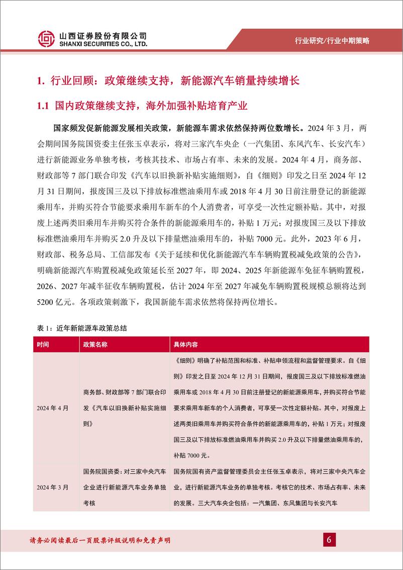 《新能源动力系统行业锂电中期策略：材料价格见底，盈利有望回升-240624-山西证券-31页》 - 第6页预览图