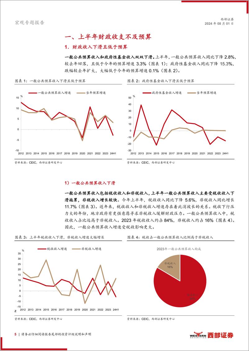 《宏观专题报告：上半年财政政策力度不强，下半年如何追赶？-240801-西部证券-17页》 - 第5页预览图