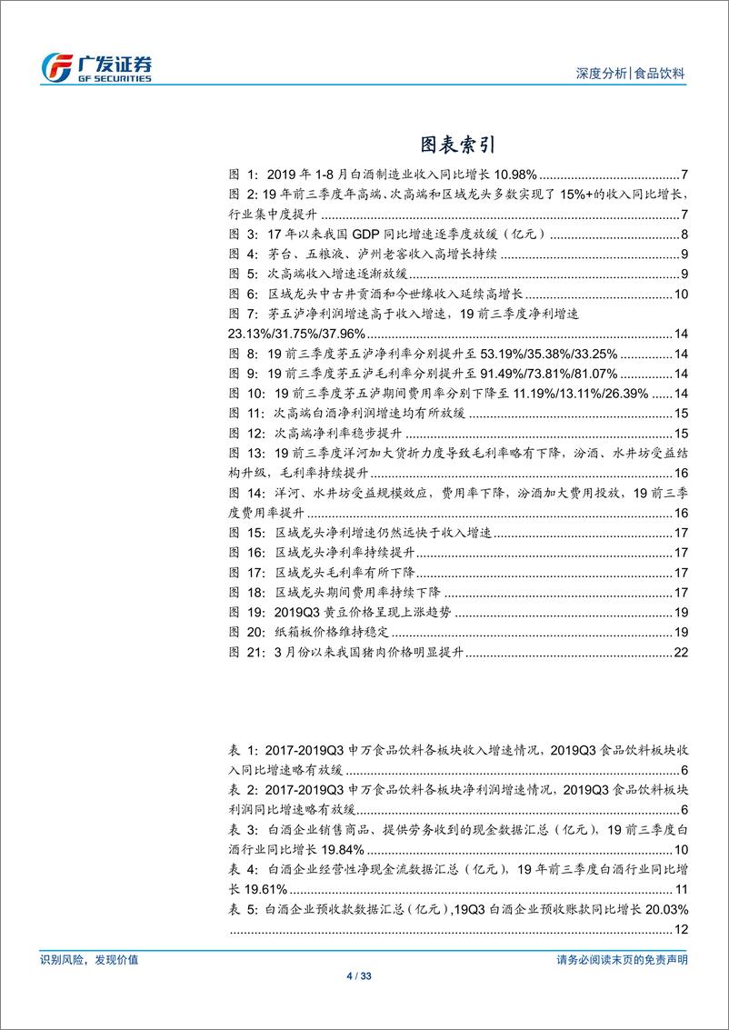 《食品饮料行业：白酒板块维持较快增长，大众品龙头业绩稳健-20191103-广发证券-33页》 - 第5页预览图