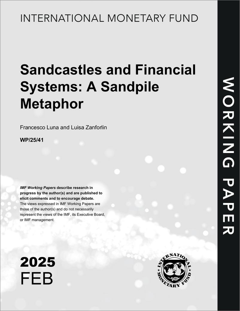 《IMF-沙堡与金融体系：沙堆隐喻（英）-2025.2-45页》 - 第1页预览图