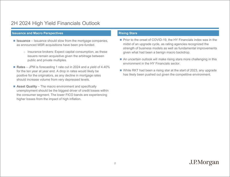 《JPMorgan Econ  FI-Mid-Year 2024 Outlook High Yield Non-Bank Finance-109129897》 - 第4页预览图