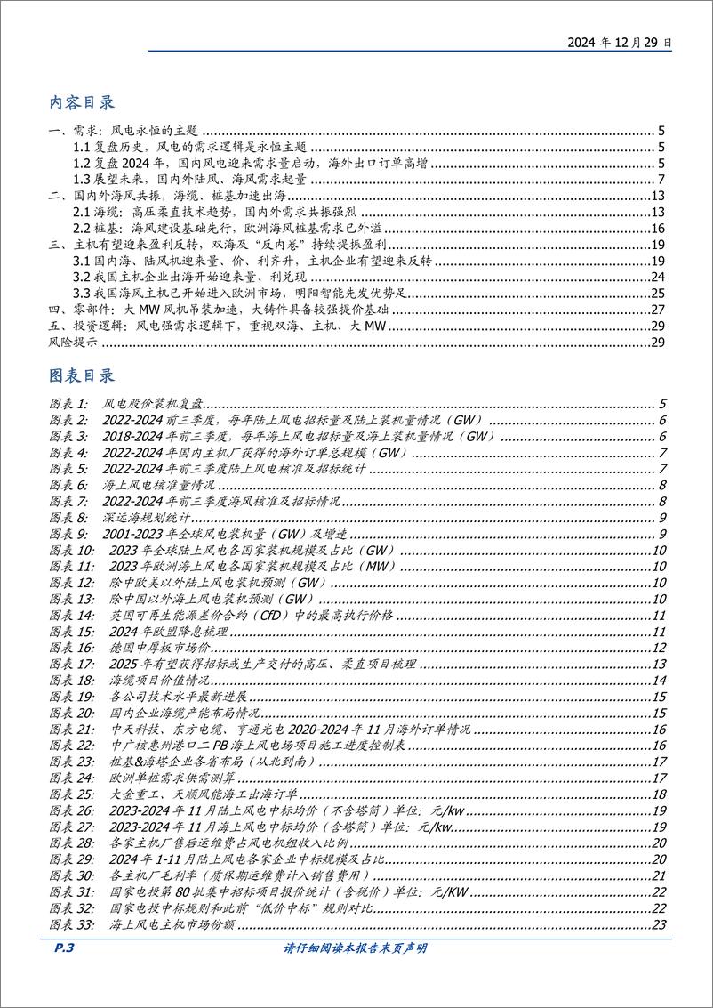 《2025年度风电行业策略：风电新一轮高需求下，双海、整机、大MW是主线-241229-国盛证券-30页》 - 第3页预览图