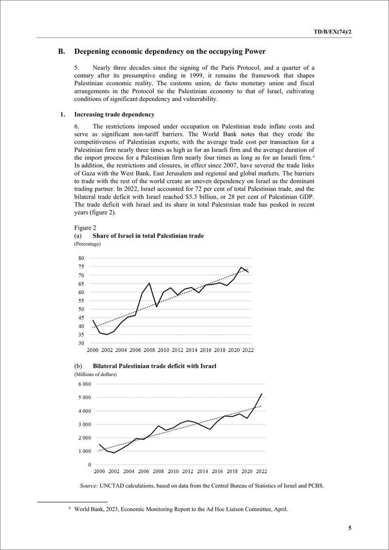 《联合国贸易发展委员会-被占领巴勒斯坦领土经济的发展（英）-2023-16页》 - 第6页预览图