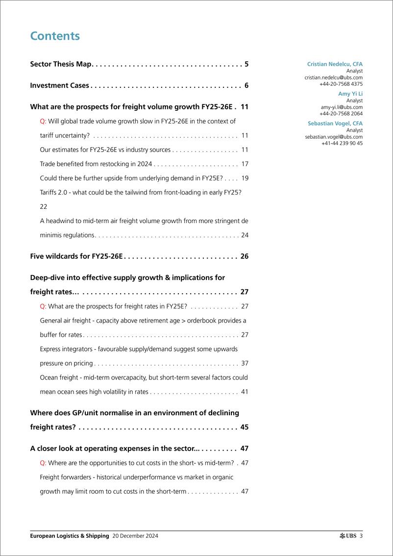 《UBS Equities-European Logistics  Shipping _2025 Outlook Back to Fundame...-112300097》 - 第2页预览图