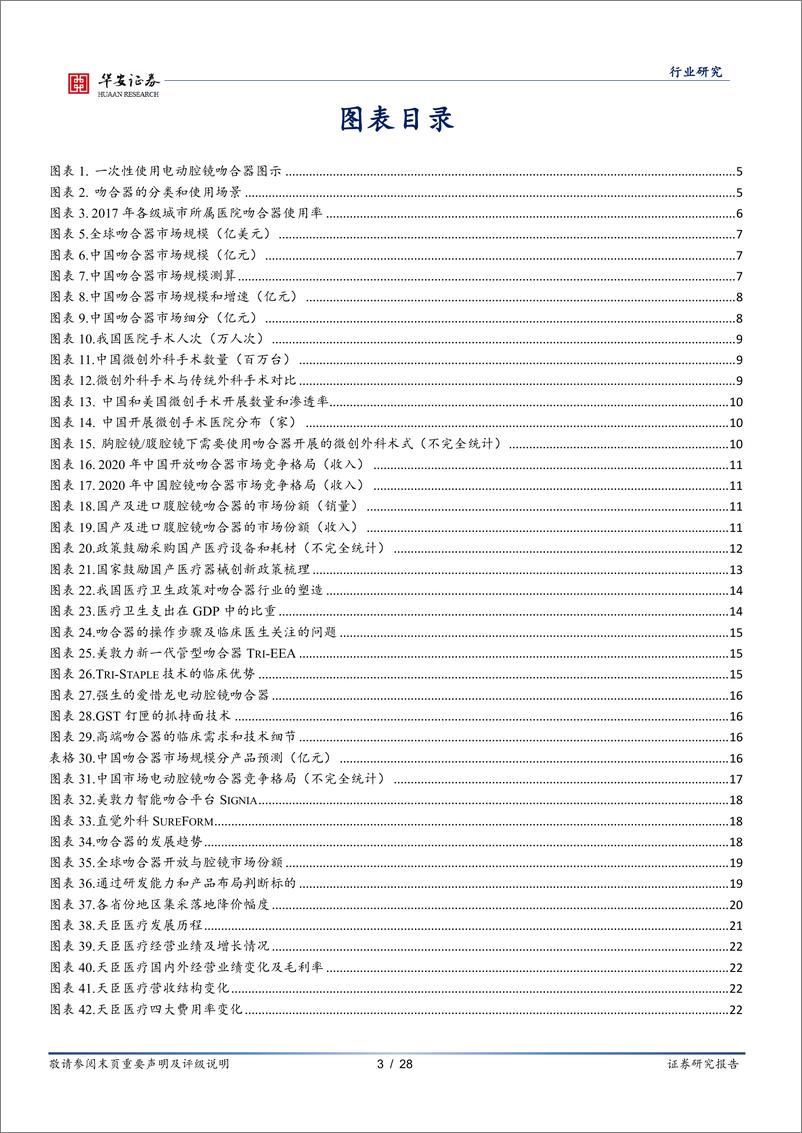 《医药生物行业深度报告：稳中求进，微创时代铸就百亿吻合器市场-20221103-华安证券-28页》 - 第4页预览图