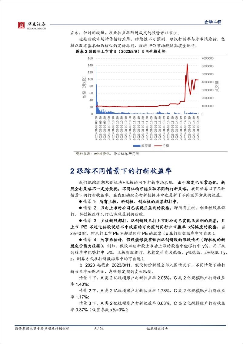 《“打新定期跟踪”系列之一百三十七：新股市场受资金追捧，打新收益陡升-20230814-华安证券-24页》 - 第6页预览图