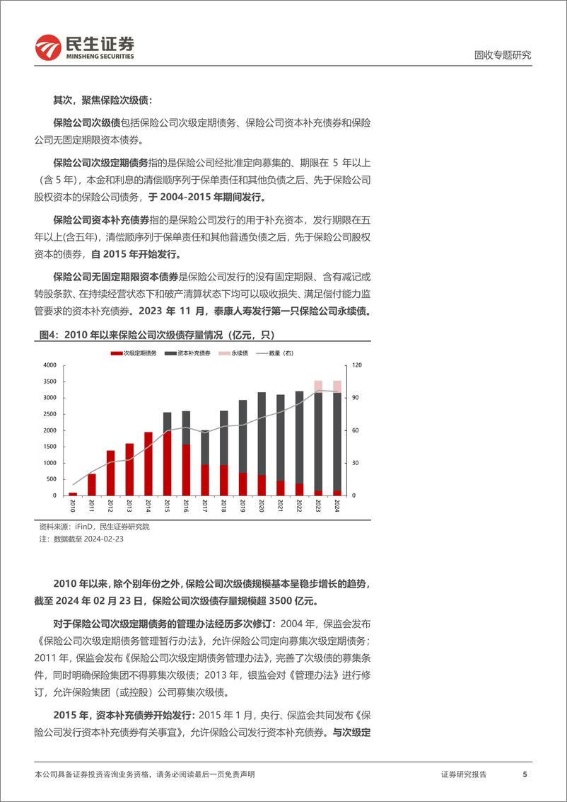 《金融债研究：多维度聚焦：券商、保险次级债-20240228-民生证券-21页》 - 第5页预览图