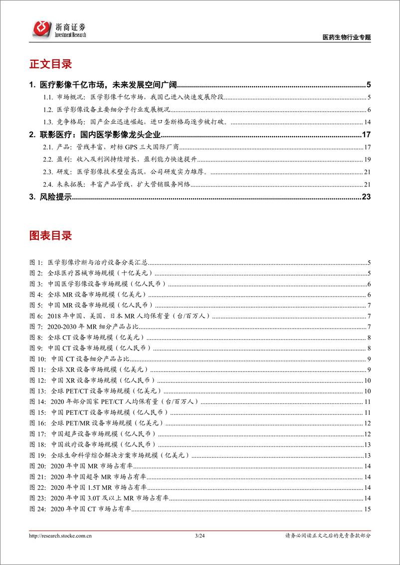 《医药生物行业新股系列专题之联影医疗：国内医学影像龙头企业-20220106-浙商证券-24页》 - 第4页预览图