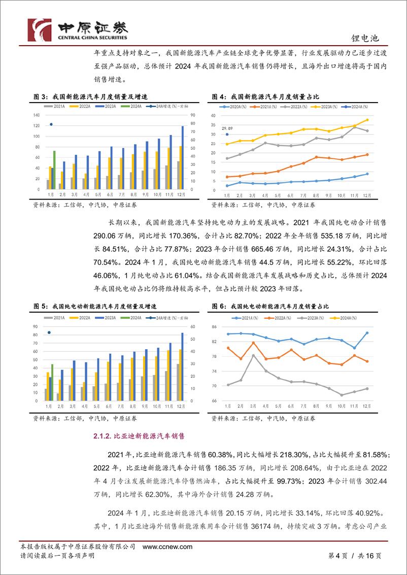 《锂电池行业月报：销量高增长，短期可关注-20240208-中原证券-16页》 - 第4页预览图