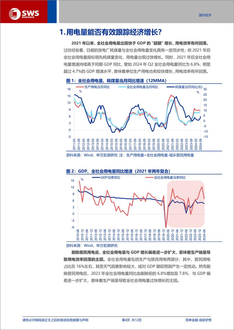 《中观跟踪系列报告：用电“效率调整”，透视经济增长？-240925-申万宏源-12页》 - 第4页预览图