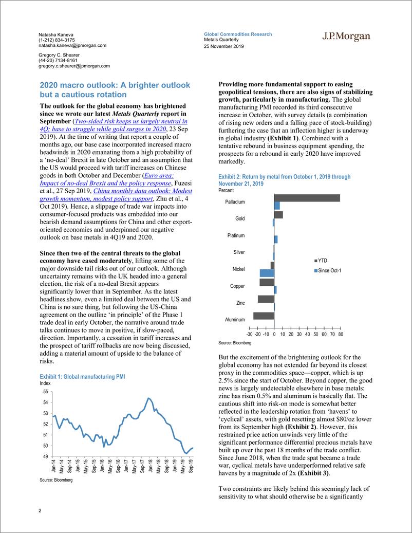 《J.P. 摩根-全球-金属与采矿业-金属季报：另一种通货膨胀-2019.11.25-55页》 - 第3页预览图