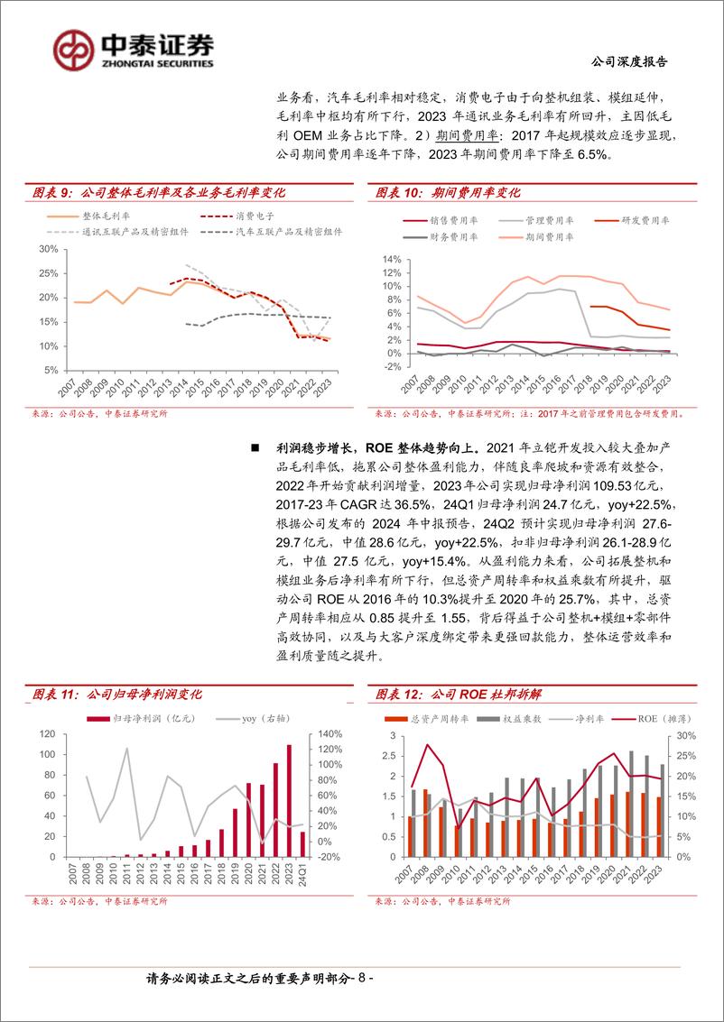 《立讯精密(002475)俊鸟与凤凰同飞，AI%2b助力果链龙头再出发-240523-中泰证券-33页》 - 第8页预览图