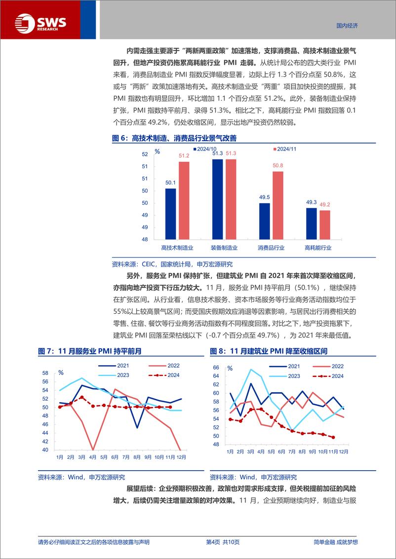 《中采PMI点评：“被低估”的PMI回升-241130-申万宏源-10页》 - 第4页预览图