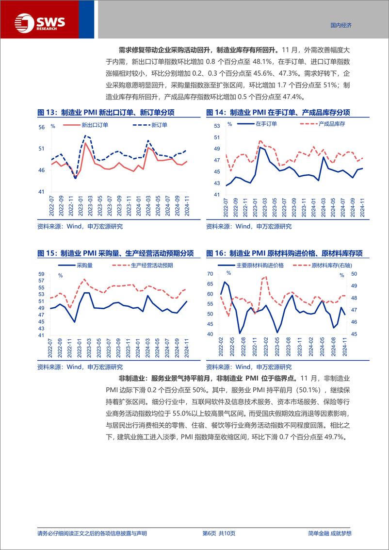 《中采PMI点评：“被低估”的PMI回升-241130-申万宏源-10页》 - 第6页预览图