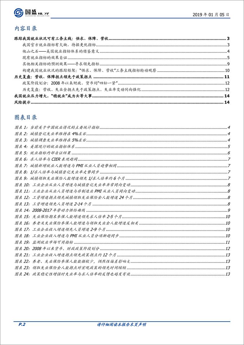 《宏观专题：寻找更靠谱的就业指标，一个“三主线轮动”的跟踪框架-20190105-国盛证券-15页》 - 第3页预览图