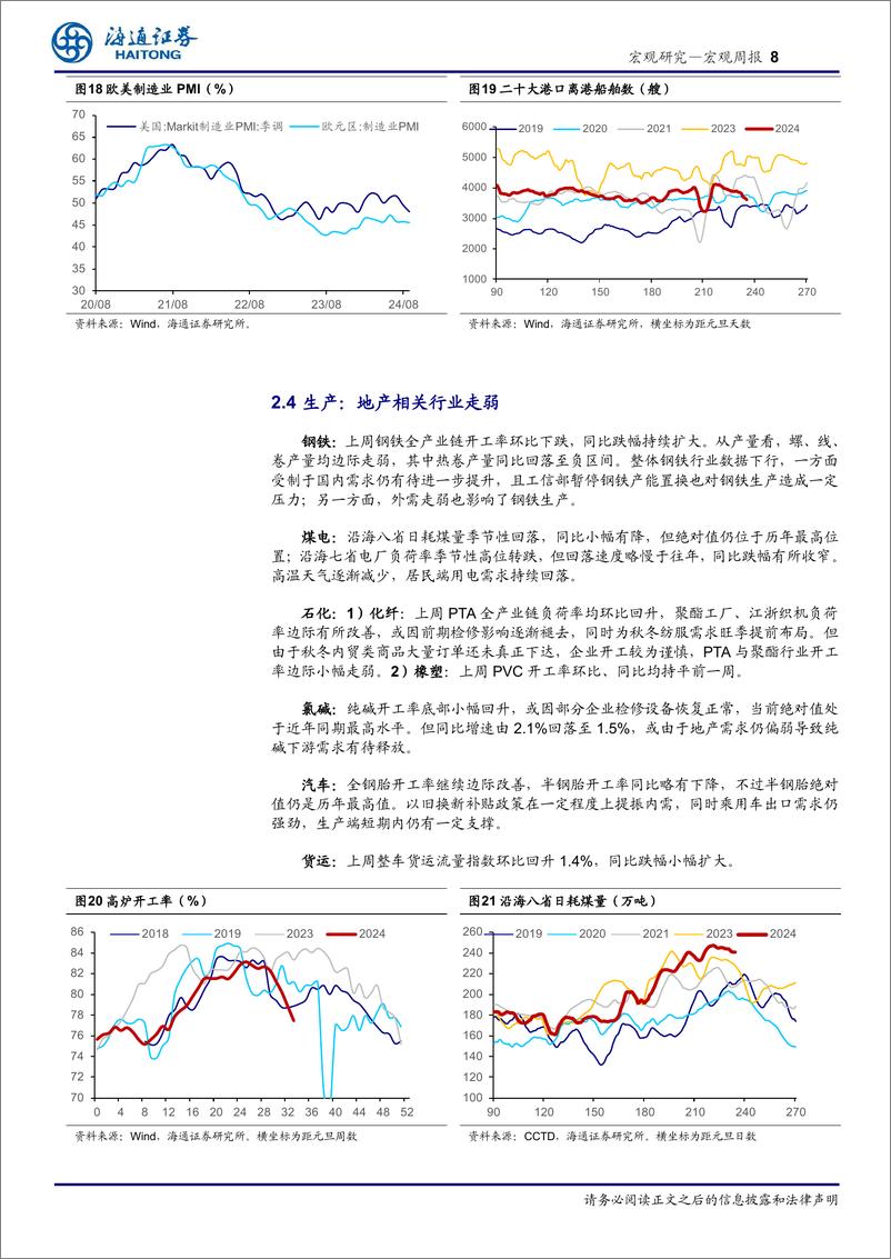 《国内高频指标跟踪(2024年第32期)：蔬菜价格进一步上行-240825-海通证券-12页》 - 第8页预览图