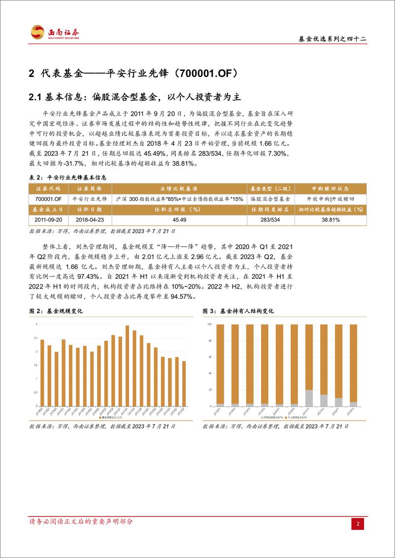 《基金优选系列之四十二：平安基金刘杰，重视价值深耕成长，控制回撤较强防守-20230824-西南证券-24页》 - 第7页预览图