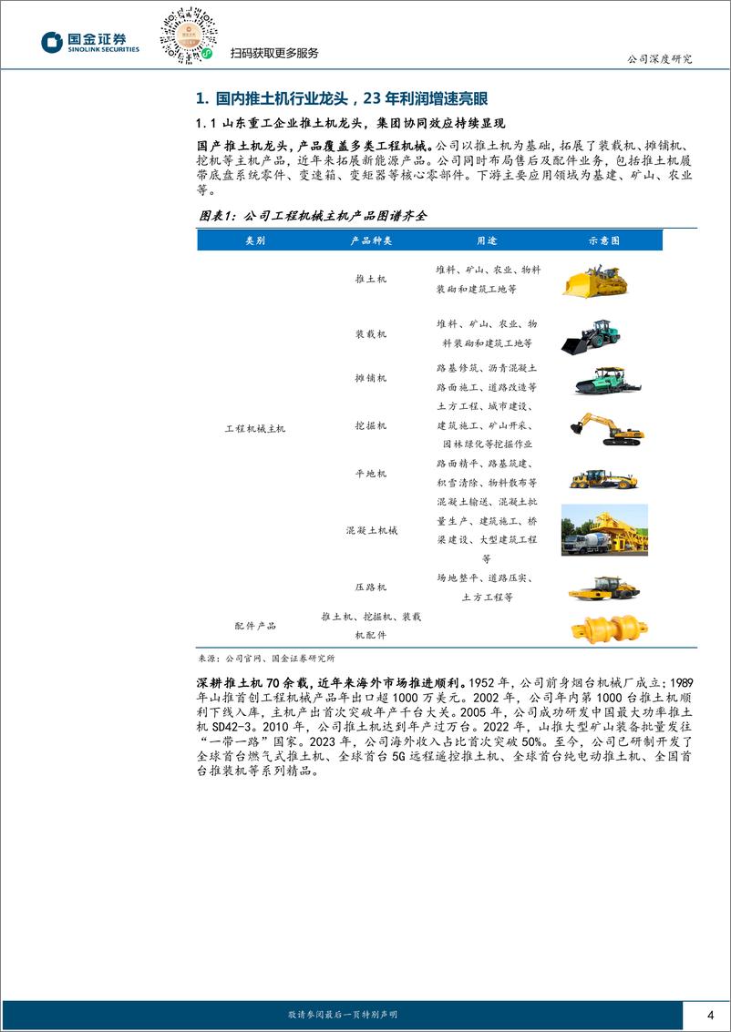 《山推股份(000680)推土机龙头，受益下游矿山高景气-240801-国金证券-22页》 - 第4页预览图